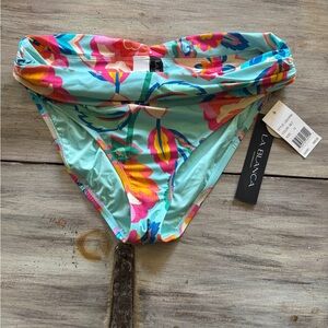 La Blanca Multicolor Floral Bikini Bottom sz 12 NWT